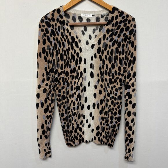 Equipment Femme Women 100% Cashmere Sweater Size Small Animal Print D042 -24 - Picture 1 of 15